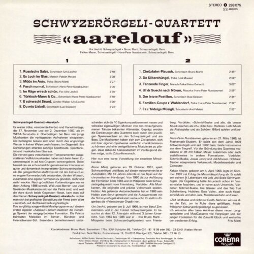 Cover Schwyzerörgeli-Quartett aarelouf